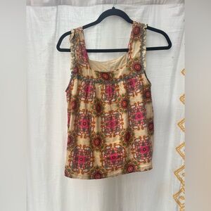 Floral Patterned Sleeveless Top